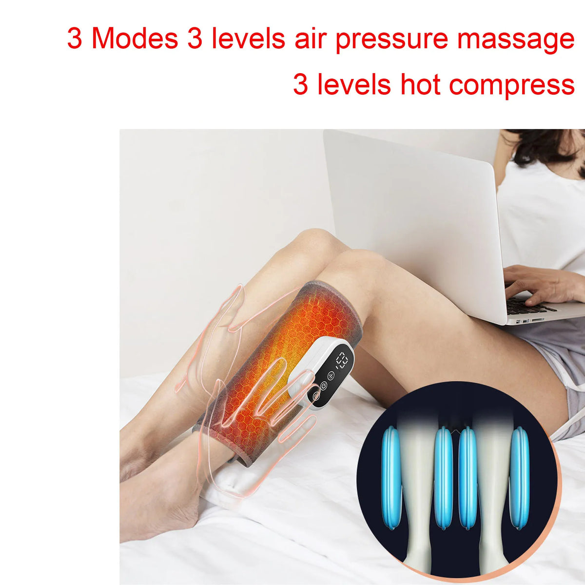 Electric Cordless 360° Air Pressure Calf Leg Massanger